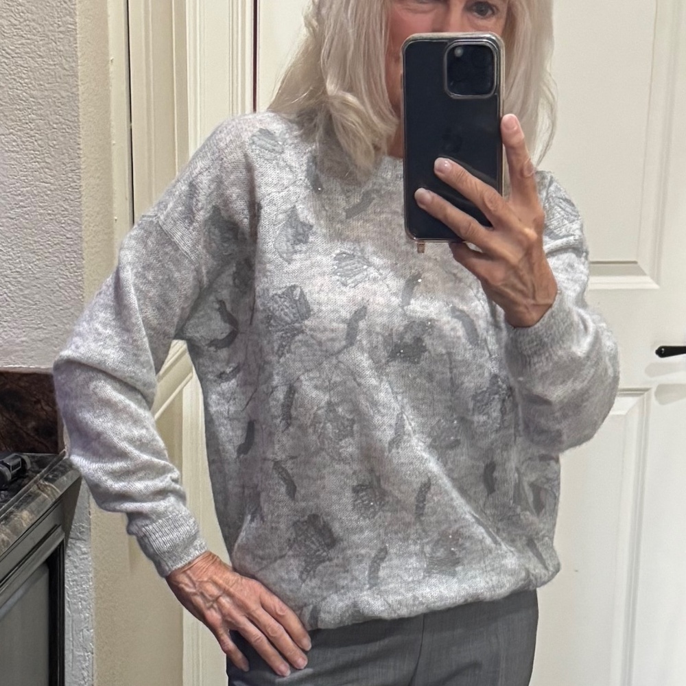 Gorgeous Brunello Cucinelli  Mohair Blend  w/Palettes Pullover Knit Sweater XS